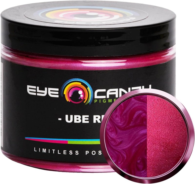 Eye Candy Premium Red Mica Powder Pigments | Multipurpose DIY Arts and Crafts Additive | Acrylic, Woodworking, Bath Bombs, Resin, Epoxy, Soap, Fishing Lures (Ube Red) - Image 1