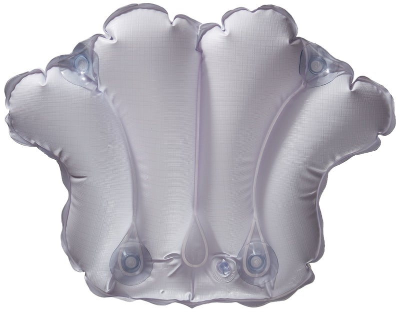 Aquasentials Inflatable Bath Pillow - Terry Cloth (White) - Image 2