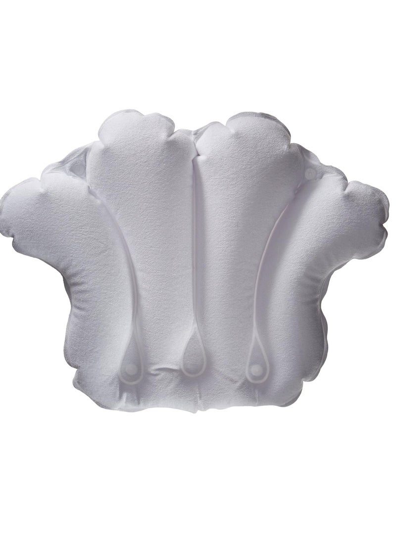 Aquasentials - Aquasentials Inflatable Bath Pillow - Terry Cloth (White) - Image 1