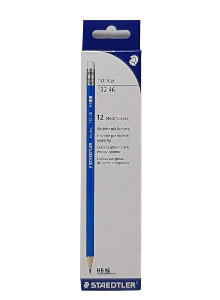 Steadtler 24-Piece Norica Graphite Pencil With Eraser Blue - Image 2