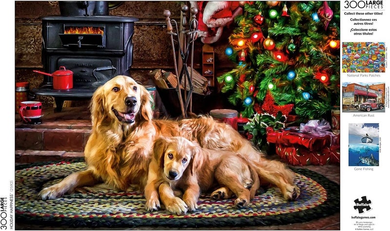Buffalo Games - 300 Piece Jigsaw Puzzle - Dogs Under The Tree - Christmas Scene Puzzles for Adults and Families - Perfect for Dog Lovers - Image 5