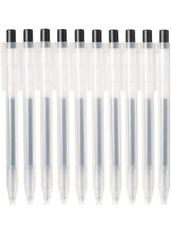 MUJI Smooth Gel Ink Ballpoint Pen Knock Type 10-Pieces Set, 0.5 Mm Nib Size, Black  - Image 1
