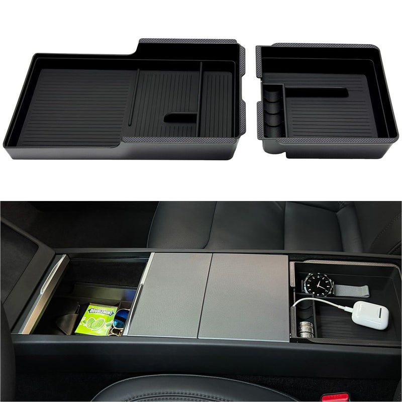 JVMA Center Console Organizer Full Size and Armrest Organizer for Tesla Model Y Juniper 2025 2026 and Model 3 Highland 20242026 US Patent - Image 2