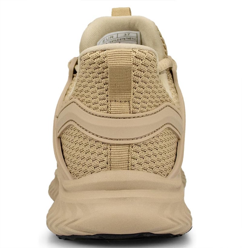 Abboos Sport Running Shoes for Women Mesh Lightweight Breathable Gym Sneakers Trail Runners Fashion Sneakers Size 7 Khaki - Image 5