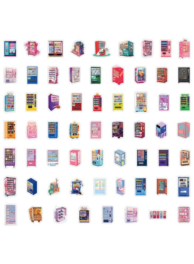 NIBEMINENT 60 Pcs Cartoon Vending Machine Deco Kit Waterproof Stickers, High Definition Printing Bright Colors, Suitable for Laptop Skateboard Luggage Water Bottle Guitar DIY - Image 3