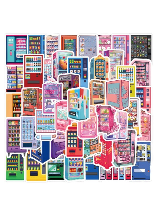 NIBEMINENT 60 Pcs Cartoon Vending Machine Deco Kit Waterproof Stickers, High Definition Printing Bright Colors, Suitable for Laptop Skateboard Luggage Water Bottle Guitar DIY - Image 2