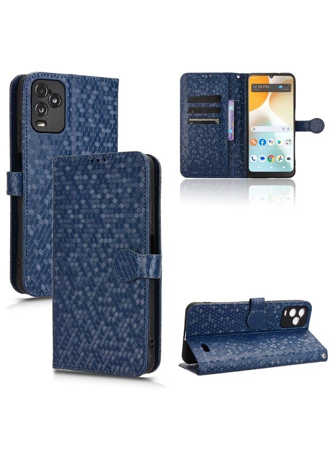 Green Tiger Case For BLU View 5 Pro Honeycomb Dot Texture Leather Phone Case  - Image 1