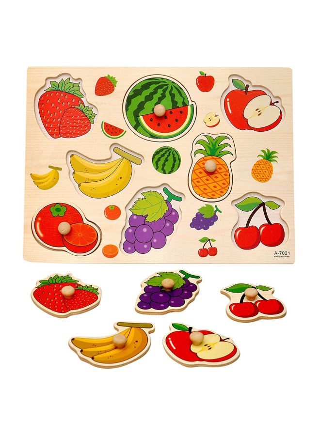 Wooden Fruits Pegged Puzzle-BBPA-7021  - Image 3