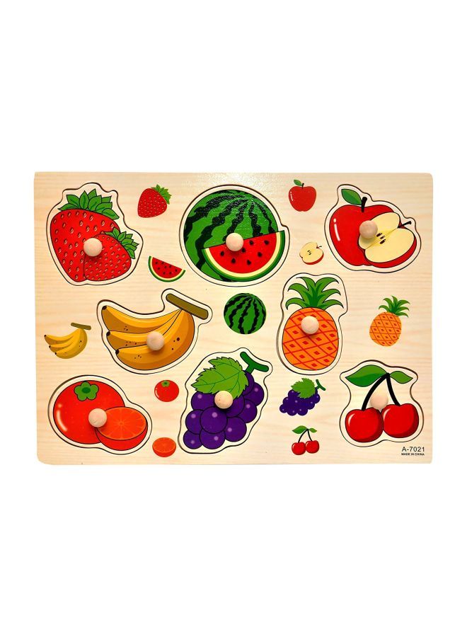 Wooden Fruits Pegged Puzzle-BBPA-7021  - Image 1
