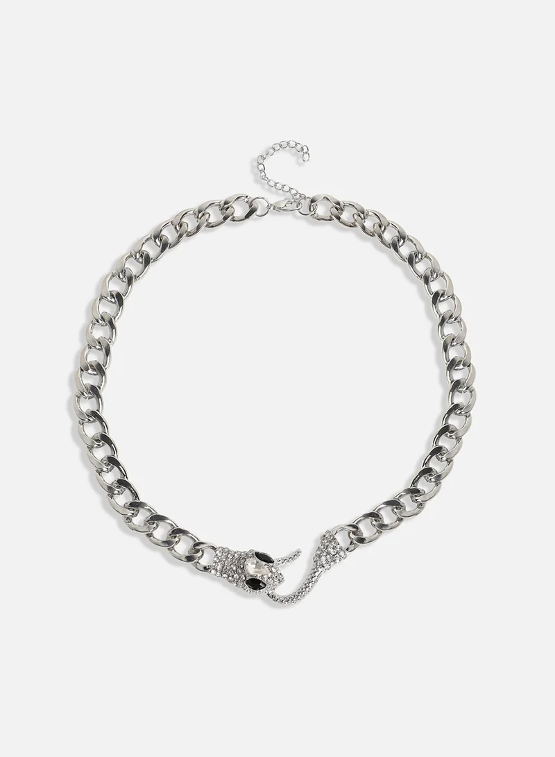 SOHI Crystal Snakehead Artificial Necklace Jewellery