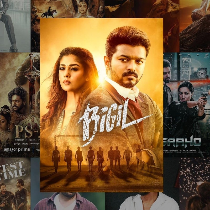 auraposter South Indian Movie Posters (Set Of 40) | Tollywood Mini Posters (15 X10 Cm) | Allu Arjun, Prabhas For Wall, Bedroom, Living Room | South Indian Actors | Glue Dots Included - Image 4