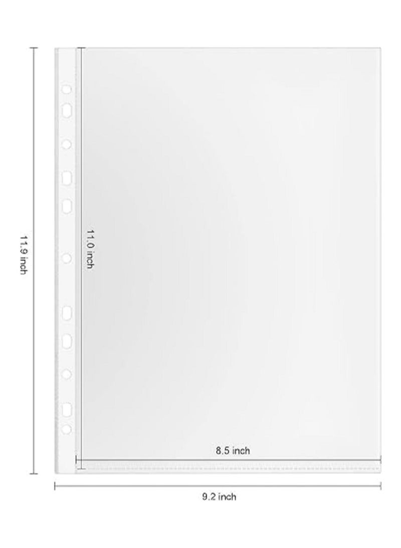 Generic 21.5 x 28 cm Sheet Protectors for 3-Ring Binder - Heavy Duty Clear Sheet Protectors - Plastic Binder Protectors - Binder Cover Organizer - Document Protectors - Photo Card Protectors (Pack of 100)  - Image 2