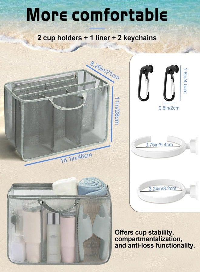 Fizzest Cup Holder Accessories for Stanley,Drink Holder Beach Bag Organizer Insert Compatible with Bogg Bag (Large Size) - Image 2