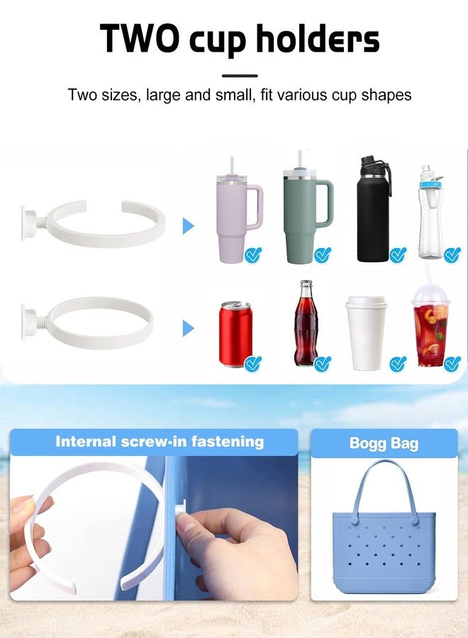 Fizzest Cup Holder Accessories for Stanley,Drink Holder Beach Bag Organizer Insert Compatible with Bogg Bag (Large Size) - Image 4