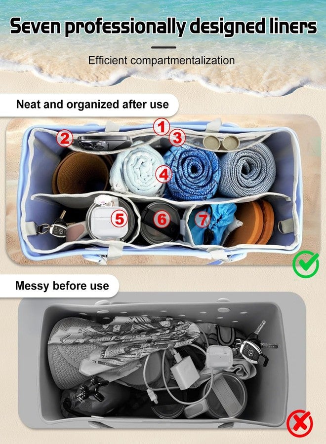 Fizzest Cup Holder Accessories for Stanley,Drink Holder Beach Bag Organizer Insert Compatible with Bogg Bag (Large Size) - Image 3