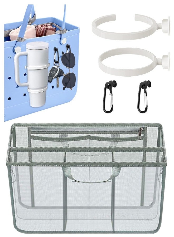 Fizzest Cup Holder Accessories for Stanley,Drink Holder Beach Bag Organizer Insert Compatible with Bogg Bag (Large Size) - Image 1