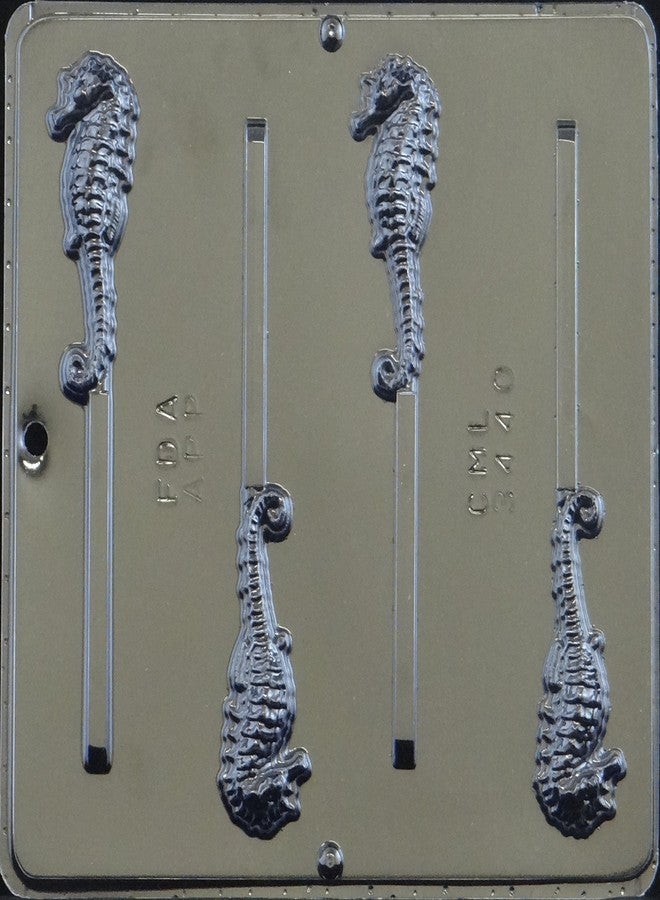 Lollipops Seahorse Lollipop Chocolate Candy Mold 3440 with 4 Cavities - Image 2