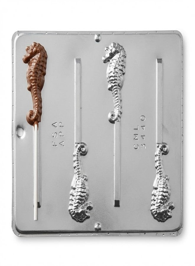 Lollipops Seahorse Lollipop Chocolate Candy Mold 3440 with 4 Cavities - Image 1