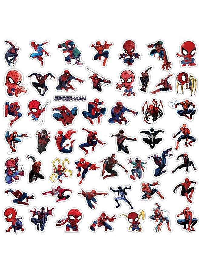50 Pcs Spider-Man Theme Stickers - Vinyl Waterproof Stickers for Water Bottles Laptop Phone Computer Guitar, Gifts for Teens, Girls, Fans - Image 2