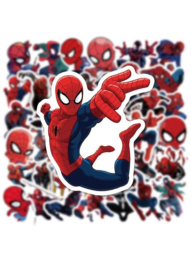 50 Pcs Spider-Man Theme Stickers - Vinyl Waterproof Stickers for Water Bottles Laptop Phone Computer Guitar, Gifts for Teens, Girls, Fans - Image 4