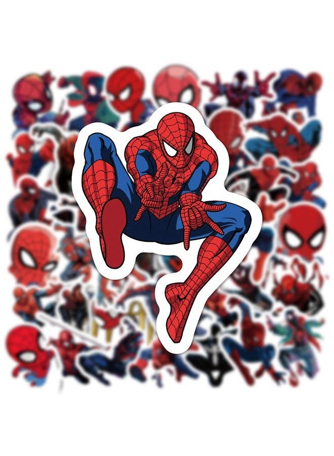 50 Pcs Spider-Man Theme Stickers - Vinyl Waterproof Stickers for Water Bottles Laptop Phone Computer Guitar, Gifts for Teens, Girls, Fans - Image 3