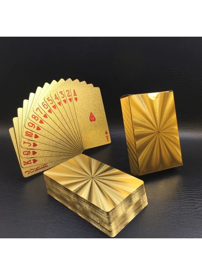 Golden Radium Color High Refractive Index Plastic Waterproof Playing Cards with Elegant Box - Image 3