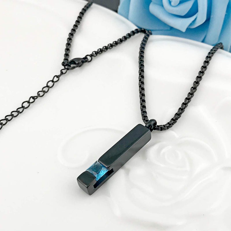 YOUFENG Urn Necklaces for Ashes Birthstone Cube Urns for Human Ashes Memorial Cremation Urn Locket Keepsake Ashes Jewelry (December) - Image 5