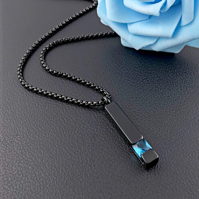 YOUFENG Urn Necklaces for Ashes Birthstone Cube Urns for Human Ashes Memorial Cremation Urn Locket Keepsake Ashes Jewelry (December) - Image 4