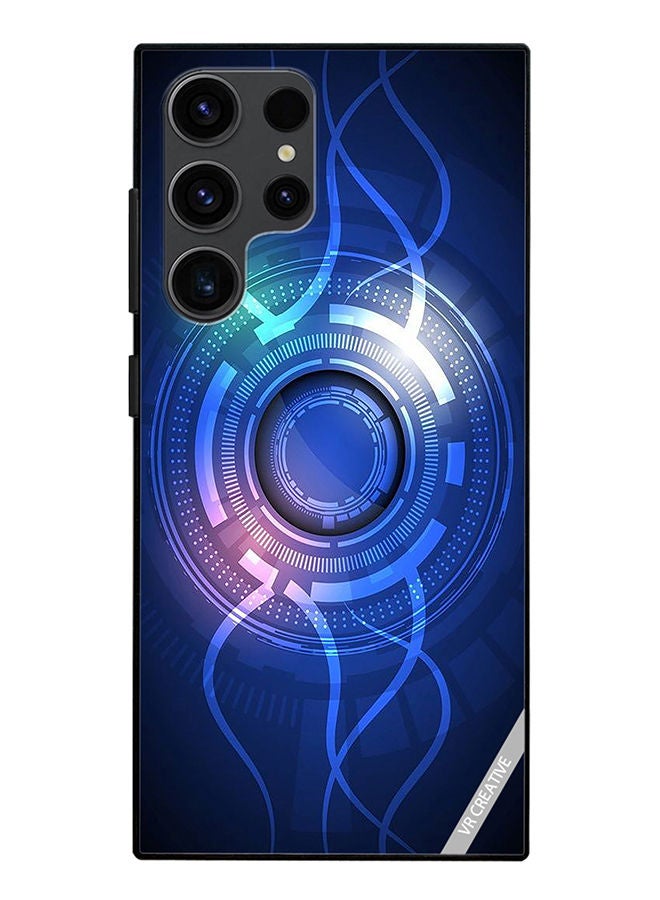 VR CREATIVE Protective Case Cover For Samsung Galaxy S23 Ultra 5G Blue Abstract Design Multicolour - Image 1