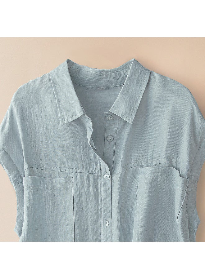 Cypress House new 2025 Summer Women's Fashion Office Blouse With Plus Sizes Available - Image 4