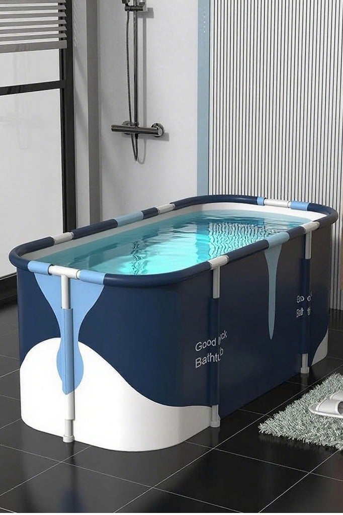 Waterproof Large Portable Foldable Layer Bathtub and Family SPA Soaking Tub Barrel, Household Shower with Organizer Bag