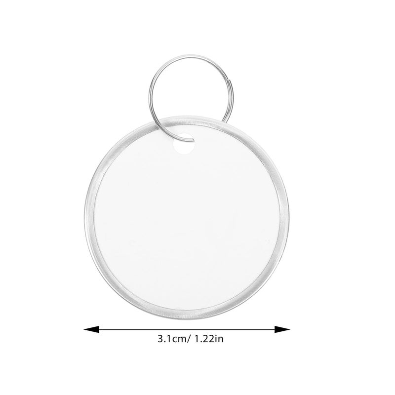 100 Pack White Round Metal Rimmed Key Tags With Rings Writable Labels For Organizing Keys Tools - Image 3
