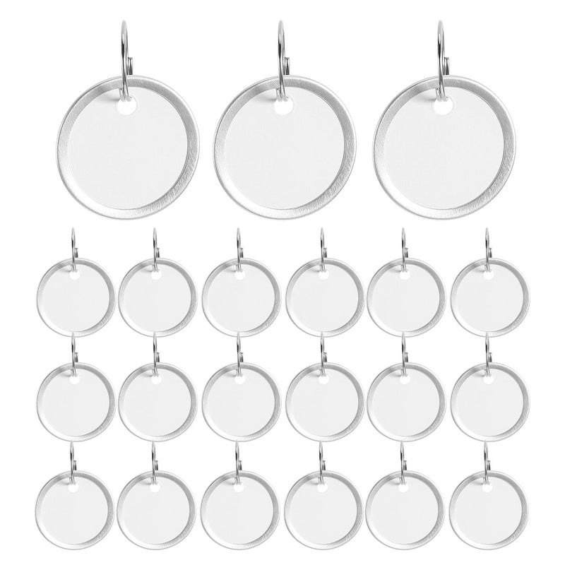 100 Pack White Round Metal Rimmed Key Tags With Rings Writable Labels For Organizing Keys Tools - Image 2