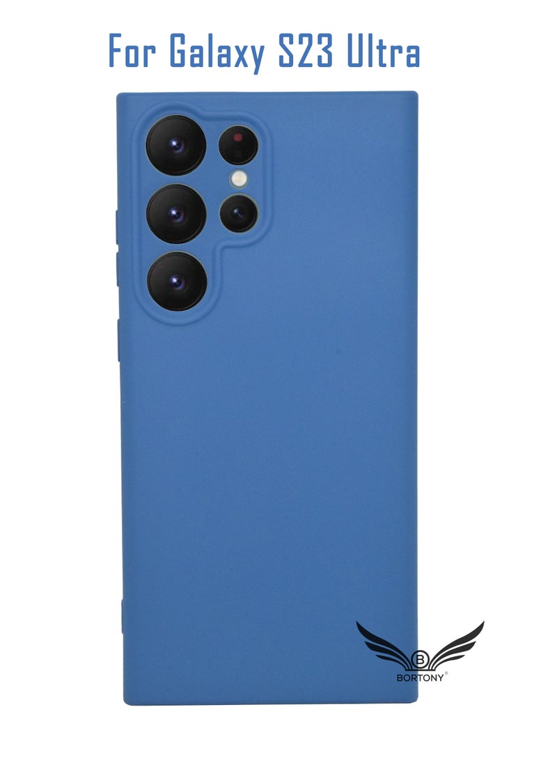 BORTONY Galaxy S23 Ultra Case Camera Protective Soft Silicone Cover Case Luxury Design Flexible Slim Cover Compatible with Samsung Galaxy S23 Ultra - Image 1