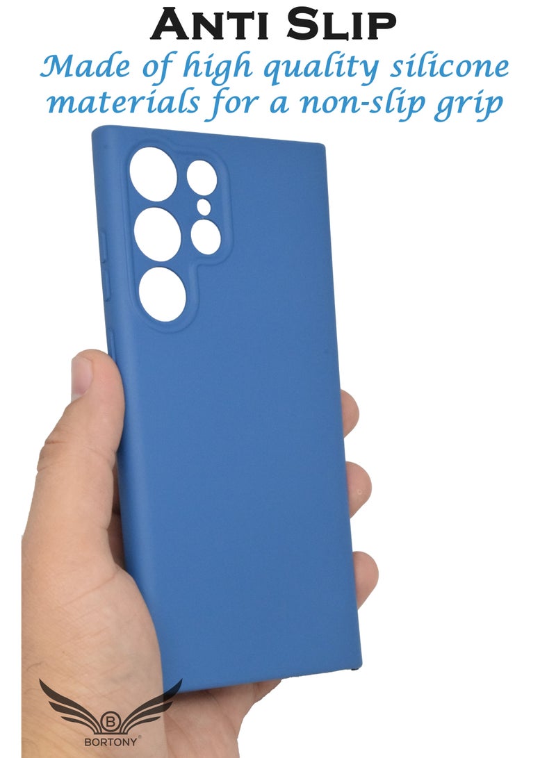 BORTONY Galaxy S23 Ultra Case Camera Protective Soft Silicone Cover Case Luxury Design Flexible Slim Cover Compatible with Samsung Galaxy S23 Ultra - Image 3