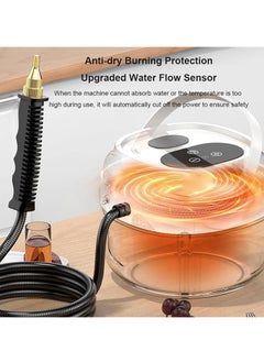 XiuWoo Professional Portable Multifunctional Electric Handheld Steam Cleaner, High Temperature Steamer, Steam Cleaning Machine,6 gears adjustable,3Bar high pressure, 105° steam, 1500ml, LED Screen  - Image 5