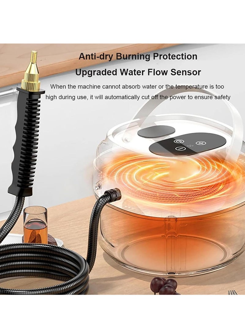 XiuWoo - Professional Portable Multifunctional Electric Handheld Steam Cleaner, High Temperature Steamer, Steam Cleaning Machine,6 gears adjustable,3Bar high pressure, 105° steam, 1500ml, LED Screen - Image 1