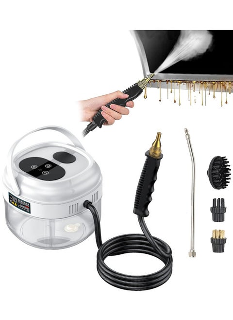 Professional Portable Multifunctional Electric Handheld Steam Cleaner, High Temperature Steamer, Steam Cleaning Machine,6 gears adjustable,3Bar high pressure, 105° steam, 1500ml, LED Screen