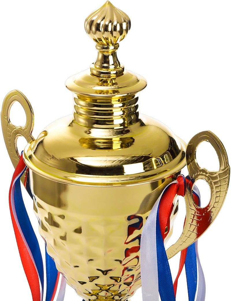 Fasmov Large Trophy Cup, Gold Trophy Award Cup for Sports, Tournaments, Competitions, 1st Place Award, Ceremony Celebration Party Gift, 14.5 inches - Image 2