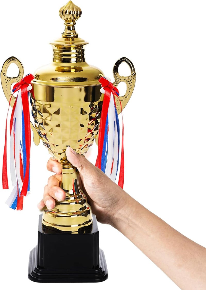 Fasmov Large Trophy Cup, Gold Trophy Award Cup for Sports, Tournaments, Competitions, 1st Place Award, Ceremony Celebration Party Gift, 14.5 inches - Image 3