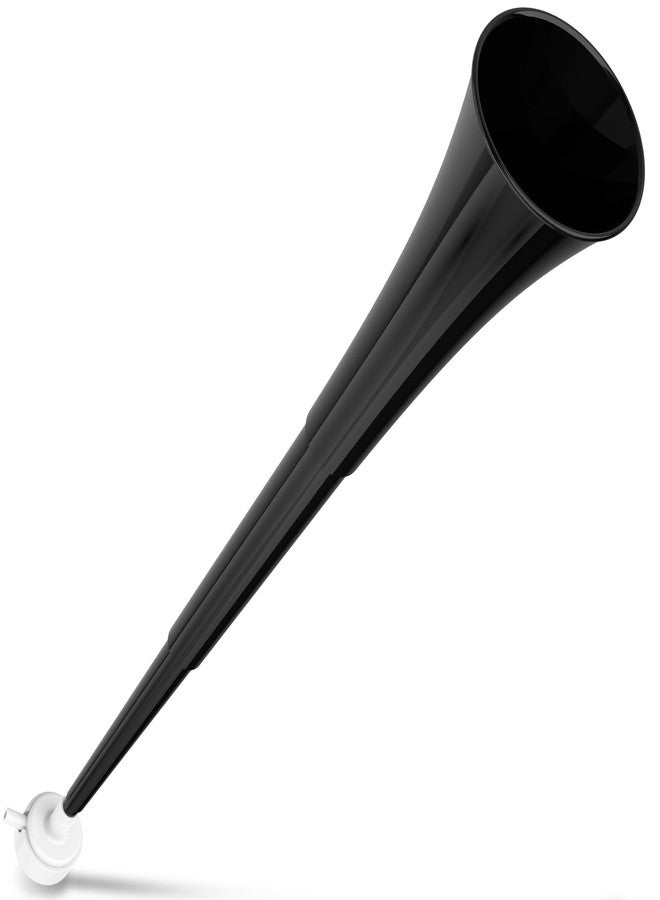 Hongdouo Collapsible Stadium 24 Inch Vuvuzela Plastic Trumpet Horn Blow Horn Noisemakers Loud Sound Soccer Horns Cheer for Boating & Sporting Events (Black) - Image 1
