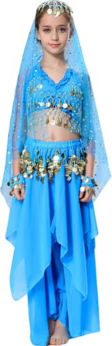 Fairycece Genie Costume Girls Halloween 10-12 Outfit 11 Year Old Belly Dancer Cute Dance - Image 4