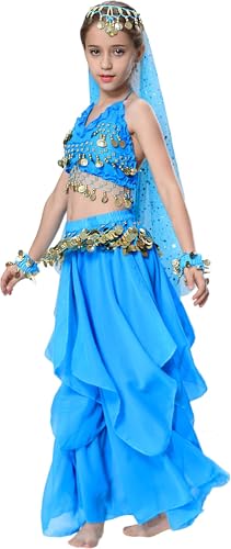 Fairycece Genie Costume Girls Halloween 10-12 Outfit 11 Year Old Belly Dancer Cute Dance - Image 2