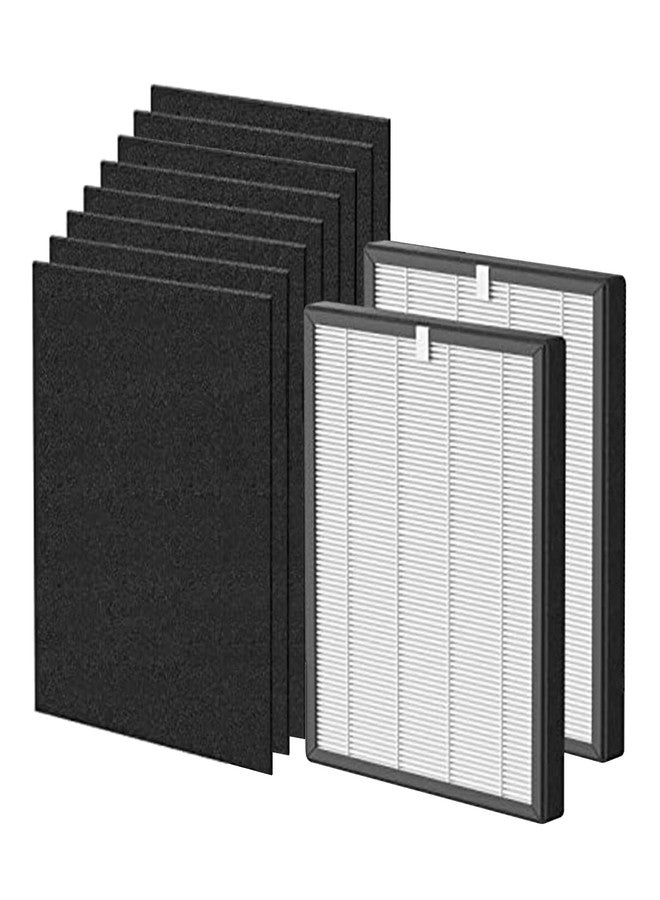 ADDFRESH ProHEPA 9000 Replacement Filters Compatible with VEVA ProHEPA 9000 Air Purifier - 2 Pack Premium Air Filters + 8 Pack Activated Carbon Pre-Filters - Image 1