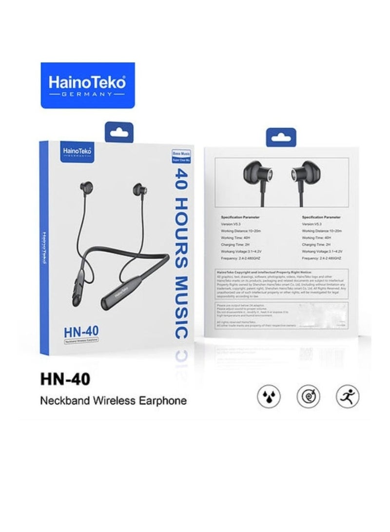 Haino Teko HN-40 Wireless Bluetooth Neckband Earphone - Image 2