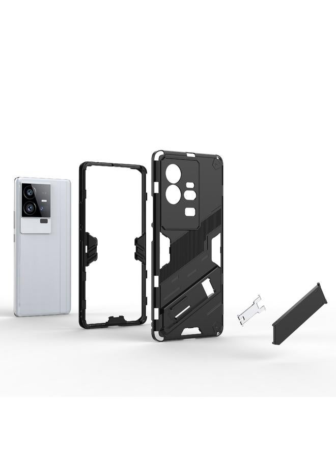 erorex Case For vivo iQOO 11 Pro 5G Punk Armor 2 in 1 PC + TPU Shockproof Phone Case with Invisible Holder - Image 4