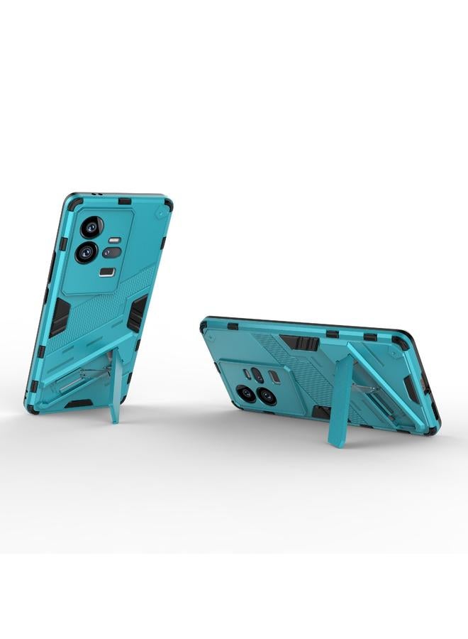 erorex Case For vivo iQOO 11 Pro 5G Punk Armor 2 in 1 PC + TPU Shockproof Phone Case with Invisible Holder - Image 3