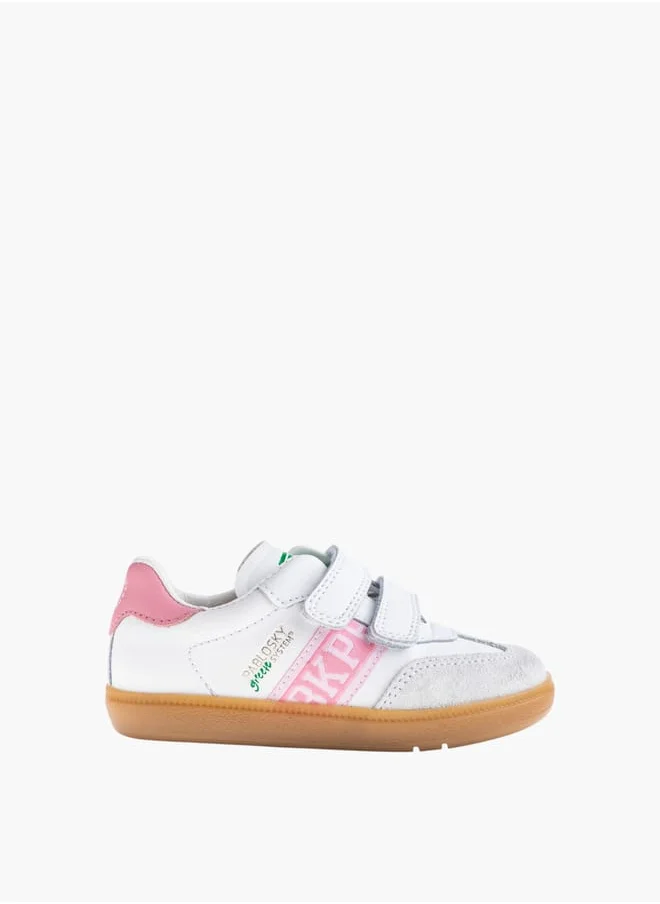 بابلوسكي Girls Textured Shoes With Hook & Loop Closure