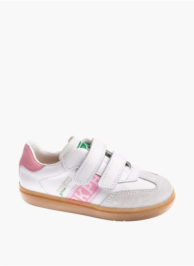 بابلوسكي Girls Textured Shoes With Hook & Loop Closure