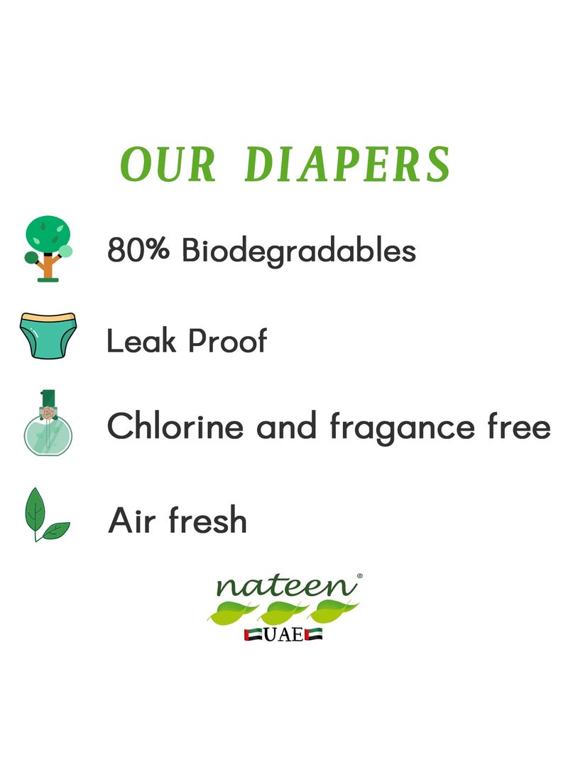 هوسبين حفاضات ناتين هوسبين سوبريم لسلس البول للبالغين للنساء والرجال، حفاضات سحب للبالغين مقاس XL، سراويل فترة للنساء. مقاس الخصر 147-172 سم، 14 قطعة من حفاضات سراويل الليل للبالغين. - Image 2